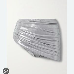 Diana metallic ruched bikini briefs